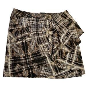 Silk Skirt, Eccoci, Left‎ hip detail, Lined, Above Knee Length, Size 14